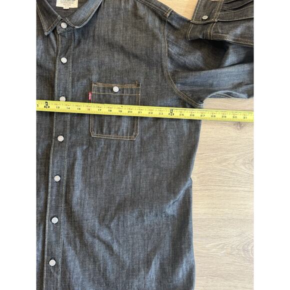 Level 501 Denim Shirt Men’s XXL Black 3LMLW109 - Picture 6 of 8